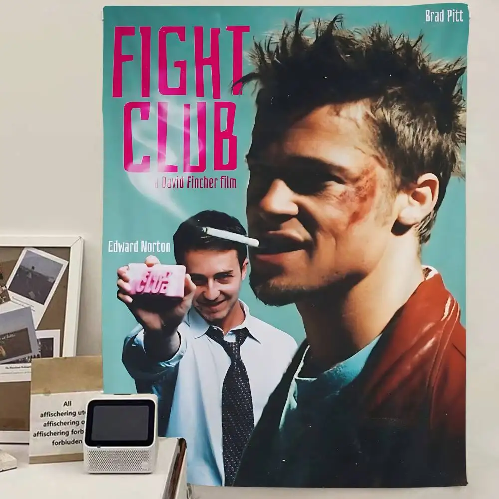Cult Movie Fight Club Colorful Tapestry Wall Hanging Hippie Wall Hanging Bohemian Wall Tapestries Mandala Wall Hanging Sheets