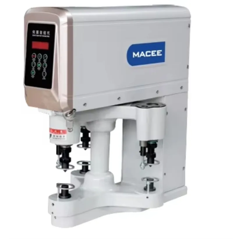 MC-838T-360 Three Head Servo Button Attaching Sewing Machine with 360 Degree Swing Angle