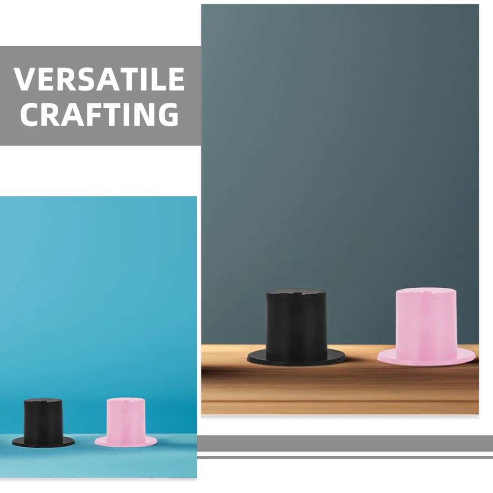 120 Stück Mini-Zylinder, Dekoration für DIY-Handwerk, Cupcake-Kuchenaufsätze, Partygeschenke, Weihnachtsdekorationen, winziges Hutzubehör