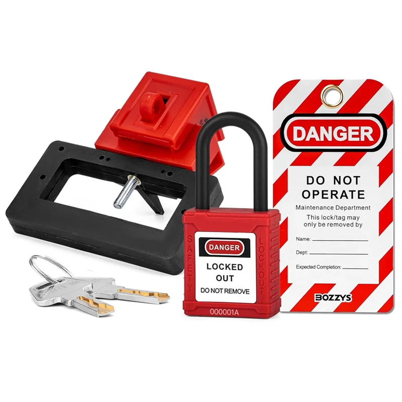 Medium Clip-On Circuit Breaker Lockout Device For 480/600V Clamp-On Breaker Lock Out Tag Out CABGI