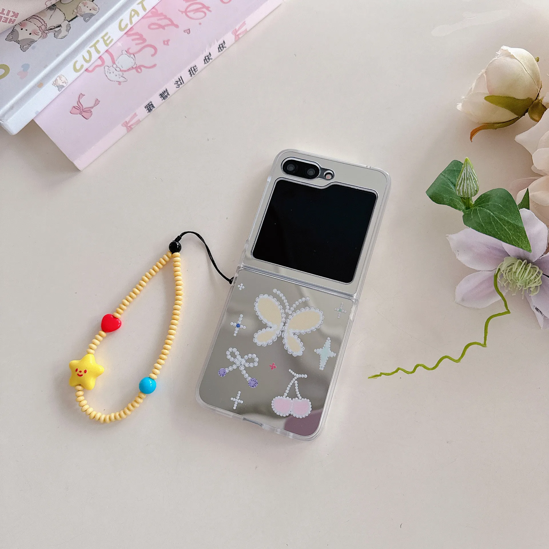 

Heart Planet Phone Case For Samsung Galaxy Z Flip 7 6 5 4 Protective Back Cover For ZFlip5 ZFlip6 ZFlip7 Case Shell