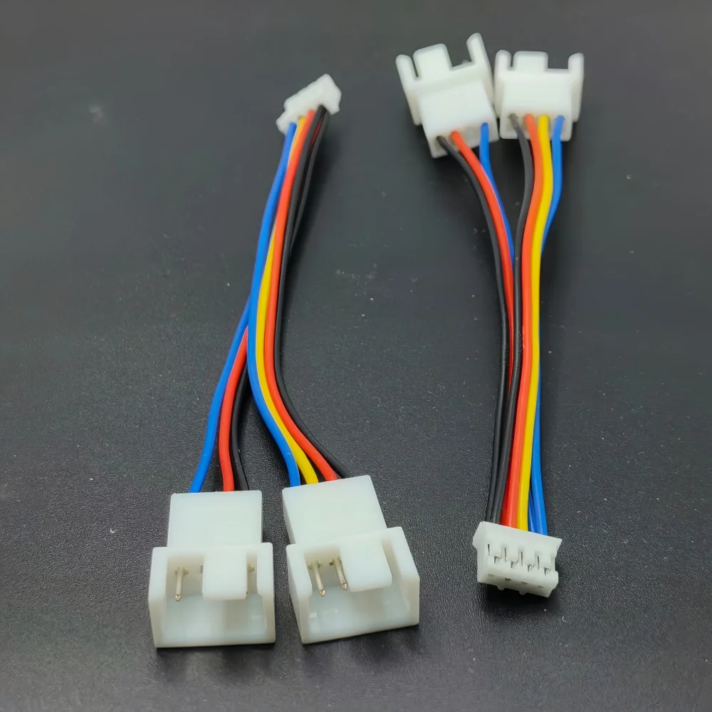 PC Graphics card Motherboard PWM MINI 4Pin PH2.0 To 4Pin Fan Cable Connector Adapter 1 to 2 Y Splitter 4Pin to daul 2X4Pin