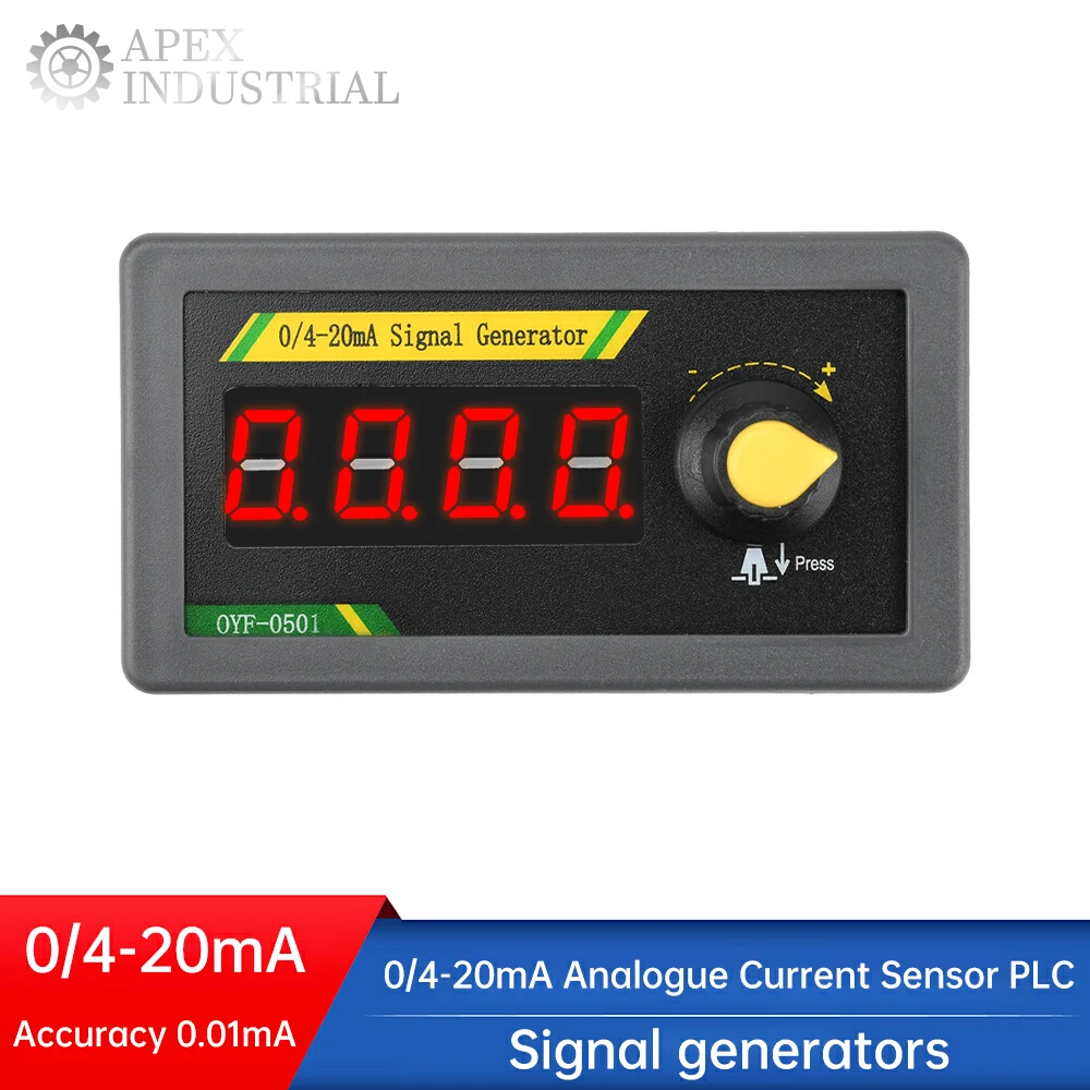 4‑20mA/0-20mA High Precision Signal Generator 4-Digit LED Current Voltage Simulator for PLC/DCS/Pressure Transmitter Debugging