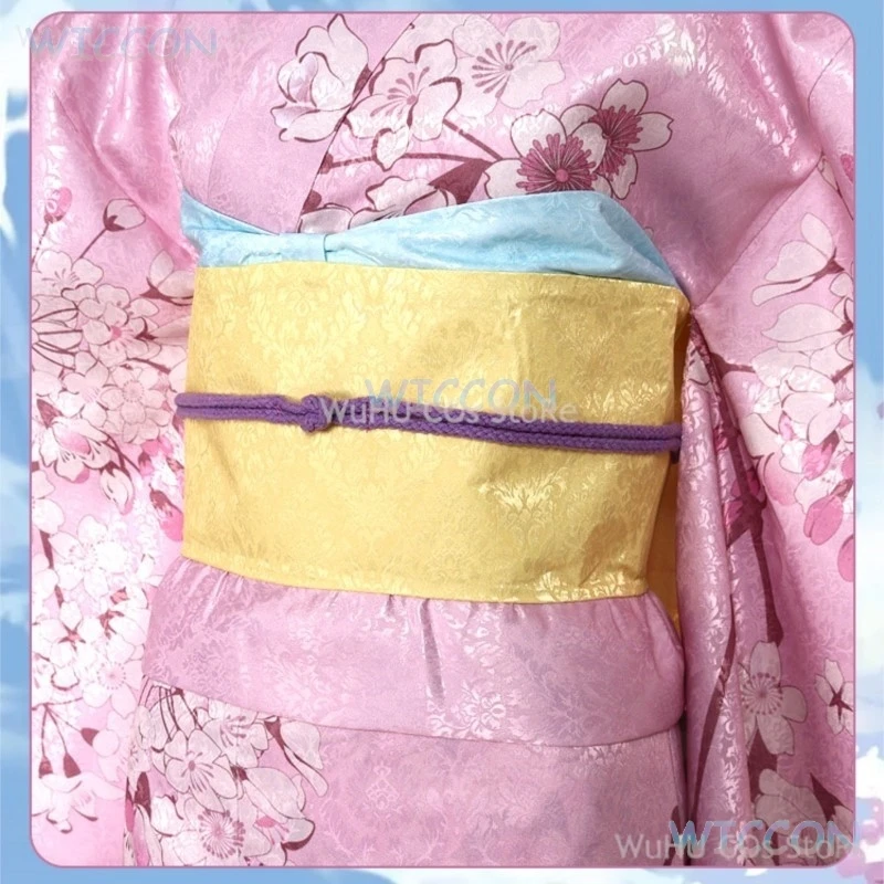 Anime My Happy Marriage Miyo Saimori Cosplay Costume Kimono Pink Dress Outfit Wig Japanese Clothing Women Halloween Party view 4