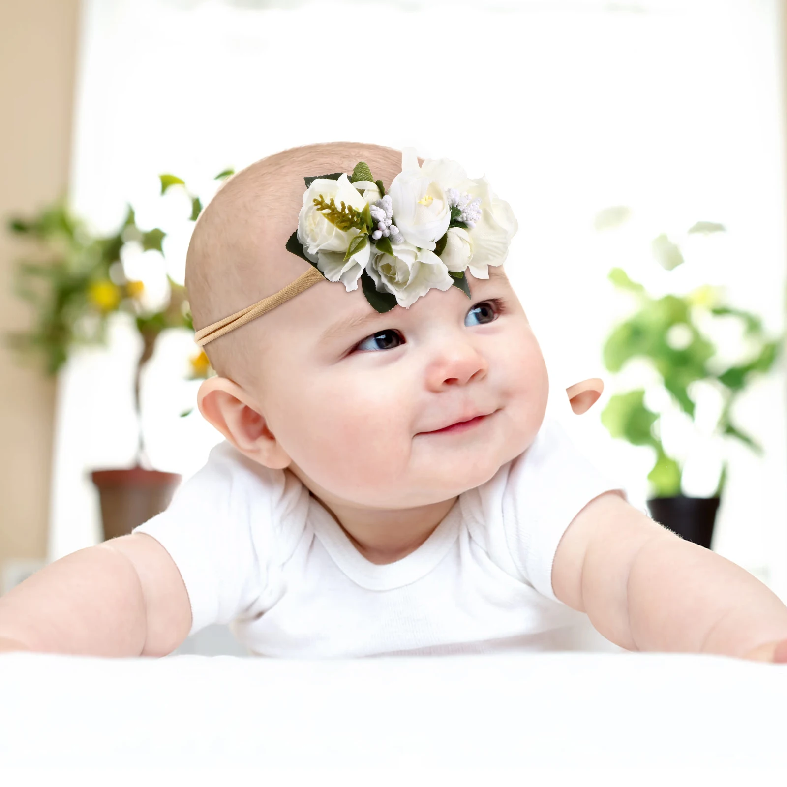 

Festival Christmas Baby Flower Headband Newborn Photography Prop Party Celebration Hairband Infant Adorable Decoration Bright