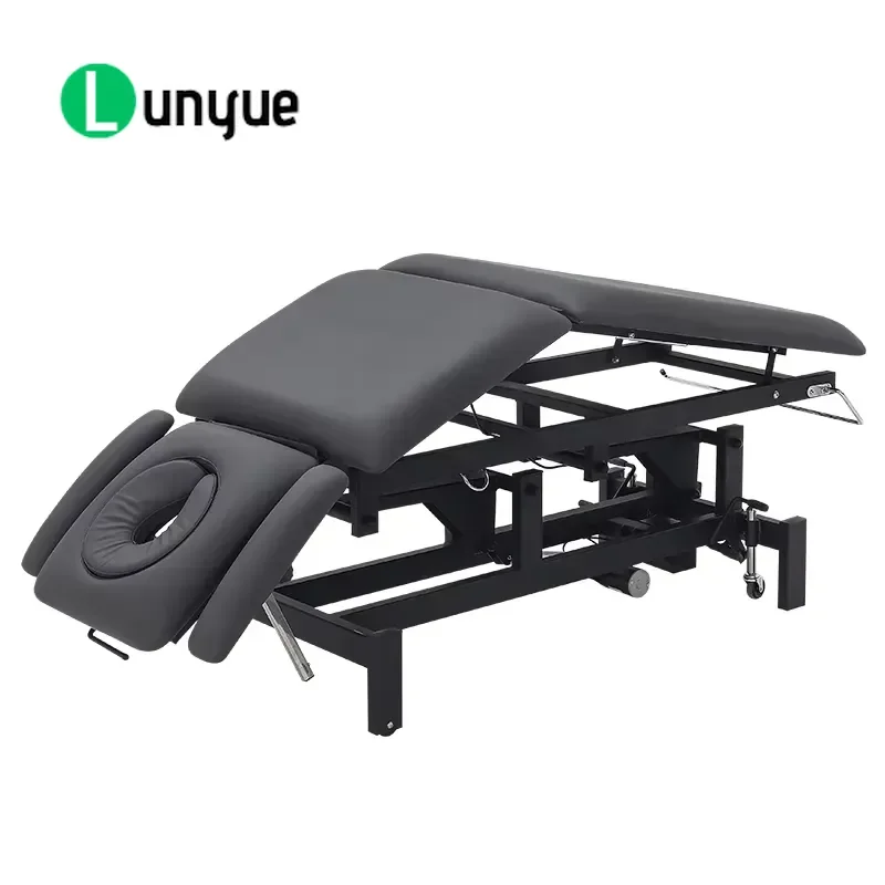 Multifunctional Modern Durable Electric Chiropractic Bed 3 Part Adjustable Quality Leather Hospital Grade For Clinic Home Use