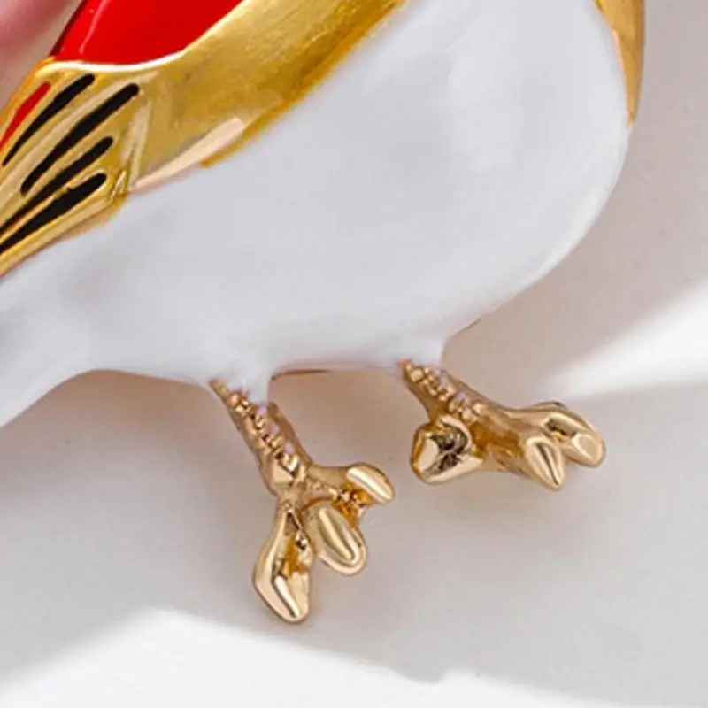 Adorable Enamel Bird Brooch Clothing Dress Pin Accessory Stylish Outfit Enhancer For Casual Formal Occasions 964A