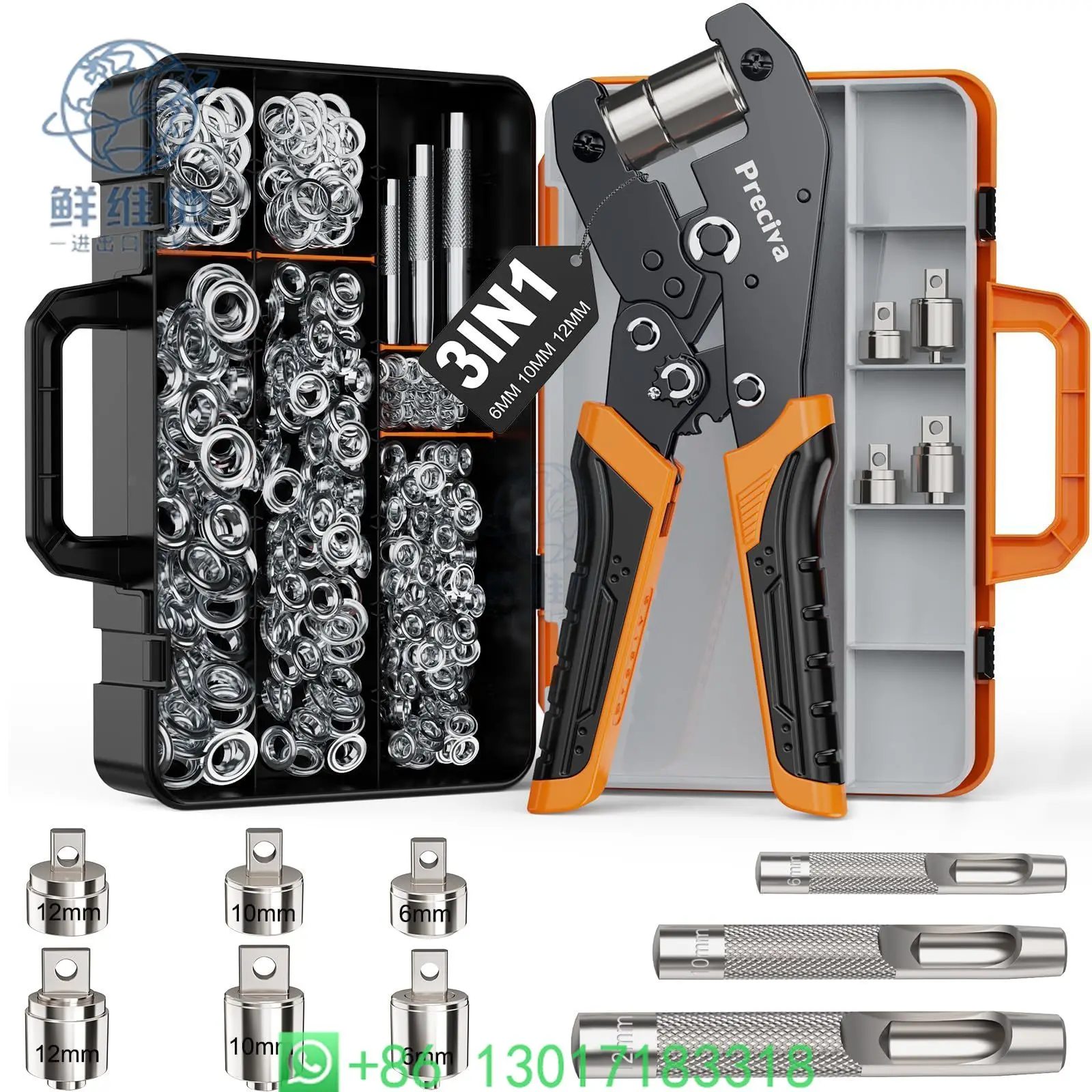 

Ручные клещи-пробойники для одежды, сумок, кожи, инструмент для установки люверсов, набор клещей для установки люверсов со сменными насадками