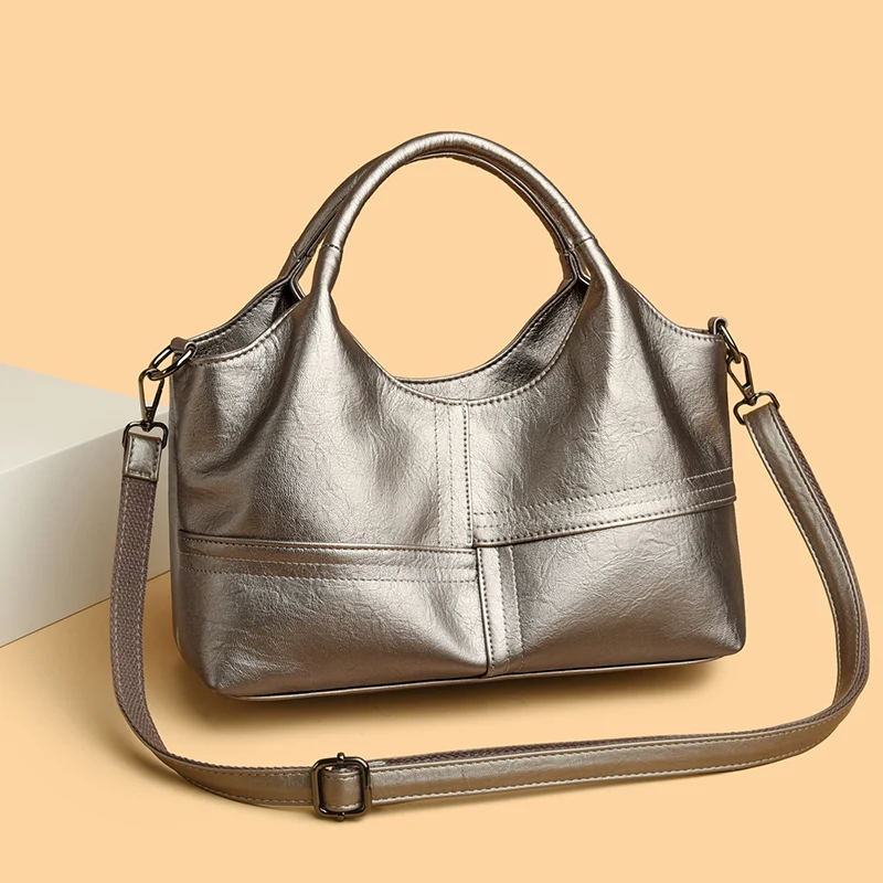 

Luxury Soft Leather Shoulder Crossbody Bag for Women Mother 2025 Designer Handbags and Purse Female Small Casual Tote Sac A Main