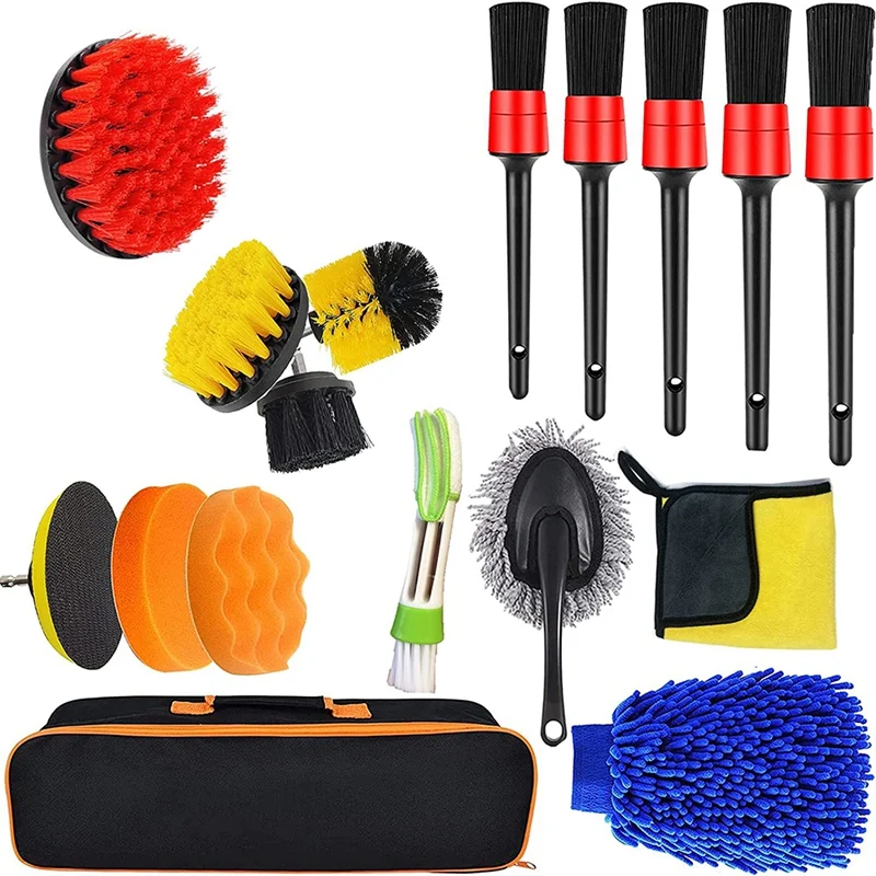 Car Cleaning Tools Kit, Car Detailing Kit, Car Cleaning Kit For Cleaning Air Conditioner Vents,With Carrying Bag