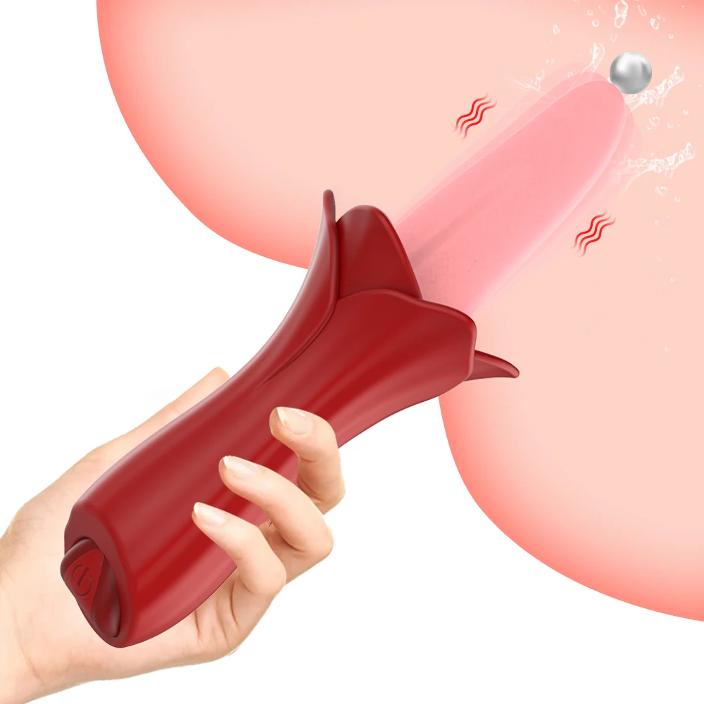 

Realistic Clitoris Vibrators for Woman Tongue Licking Rose Vibrator G-spot Nipple Vagina Massager Female Masturbator Sexy Toy