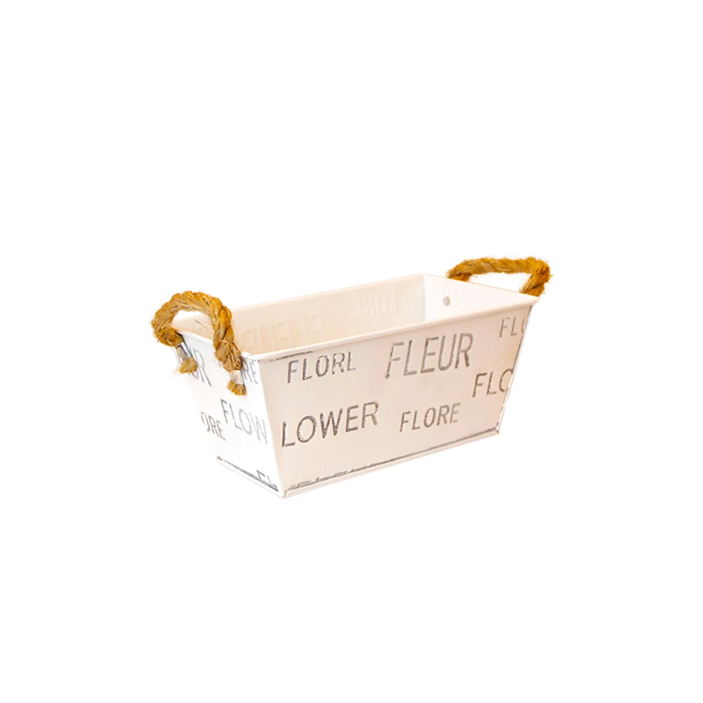 9X20X16CM Rectangle Retro Metal Bucket