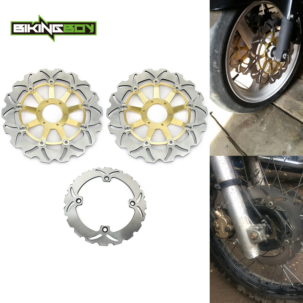 BIKINGBOY Front Rear Brake Disks Discs Rotors For Honda XL1000V Varadero 99 00 01 02 03 04 05 06 07 08 09 10 11 12 XLV 1000 Set