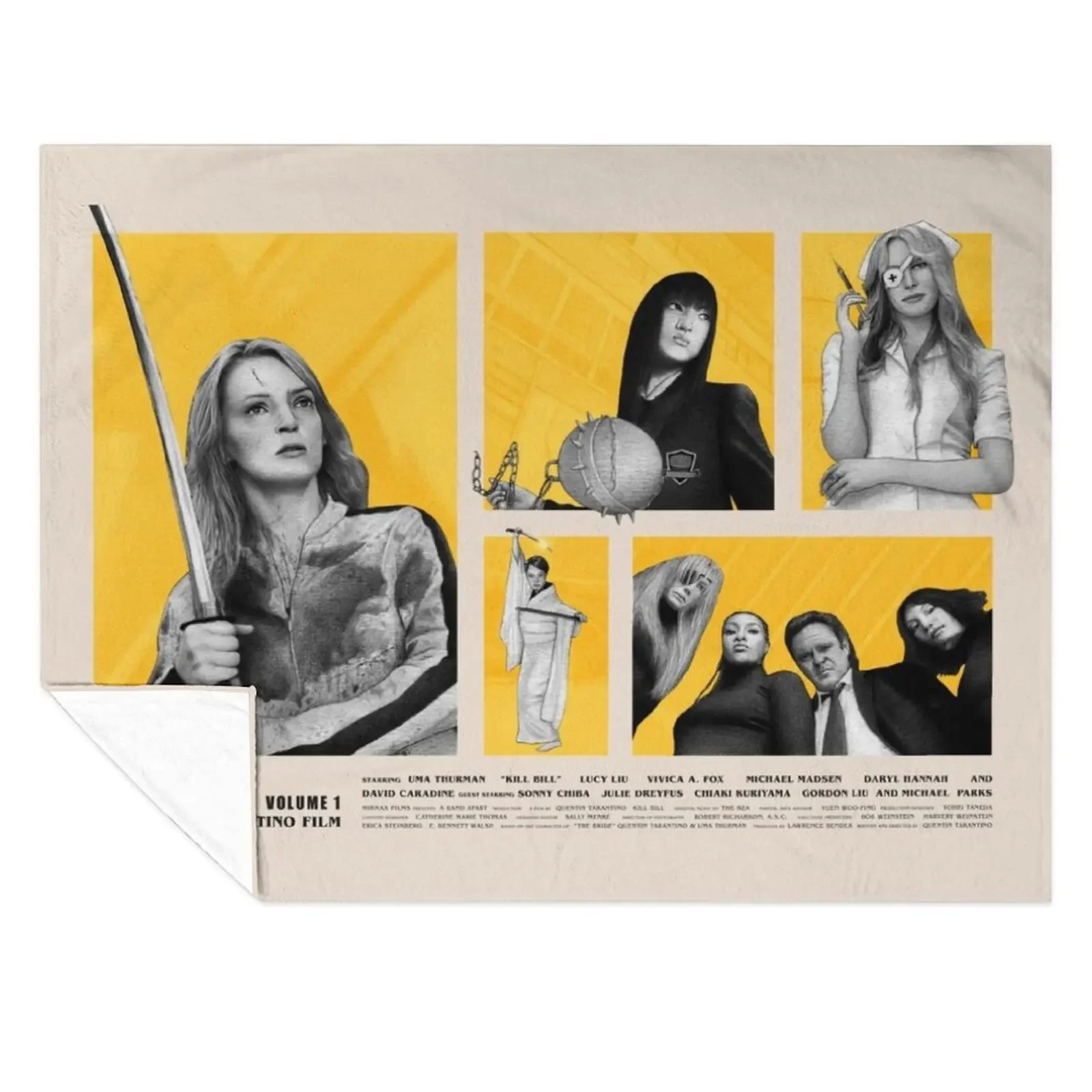 

Kill Bill Vol. 1 Movie Poster Design Throw Blanket christmas gifts Soft Beds Luxury Brand Custom Blankets