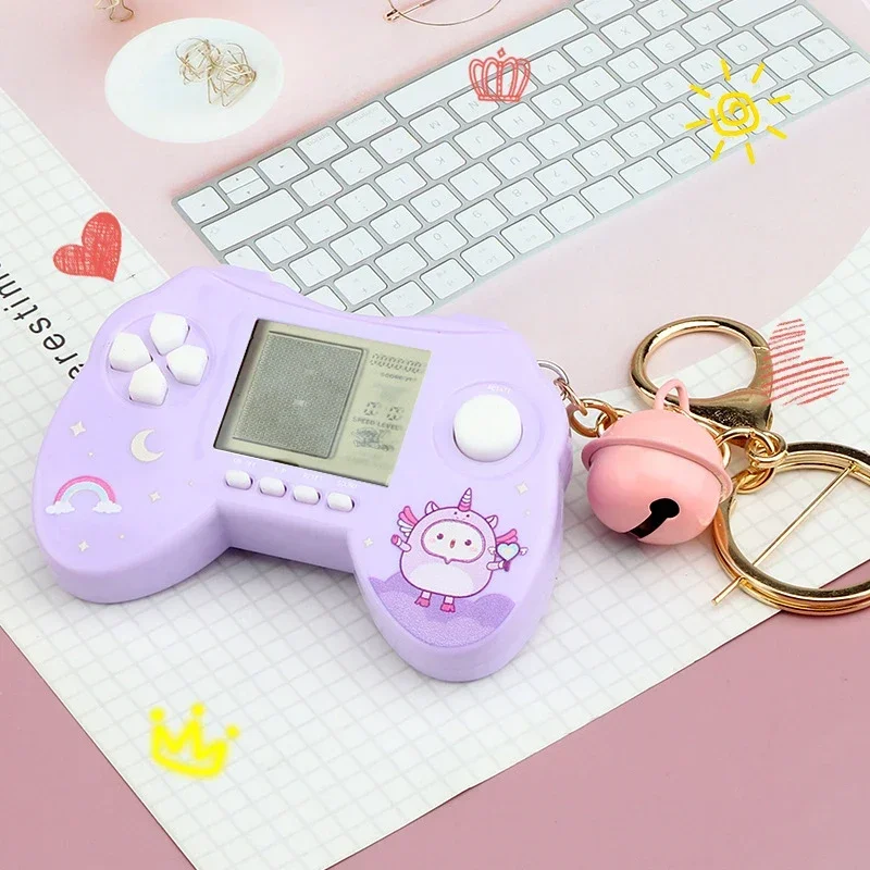 Mini Keychain Handheld Game Console Video Games Boys Girls Novelty