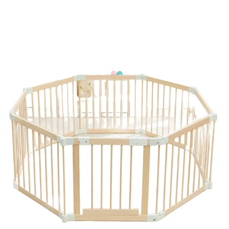 

Baby children's indoor climbing mat guardrail, household game baby crawling mat solid wood toddler grid