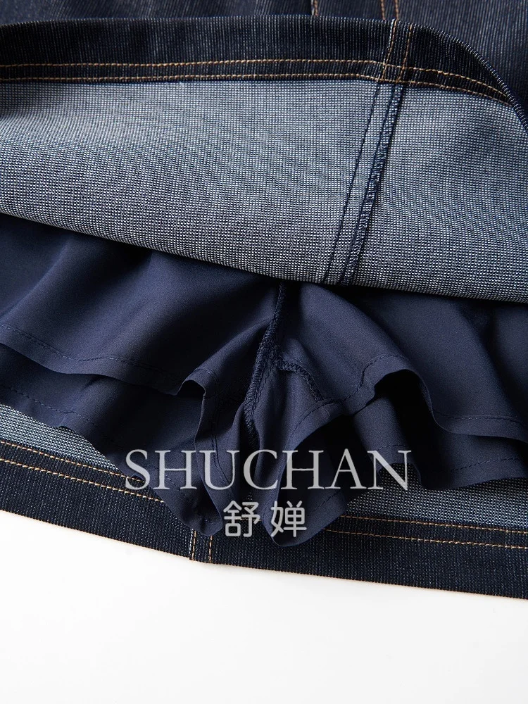 Asymmetrical Placket Design, Thin and High A-word Denim Skirt Women Faldas Mujer Moda 2025  Korean Fashion Clothing