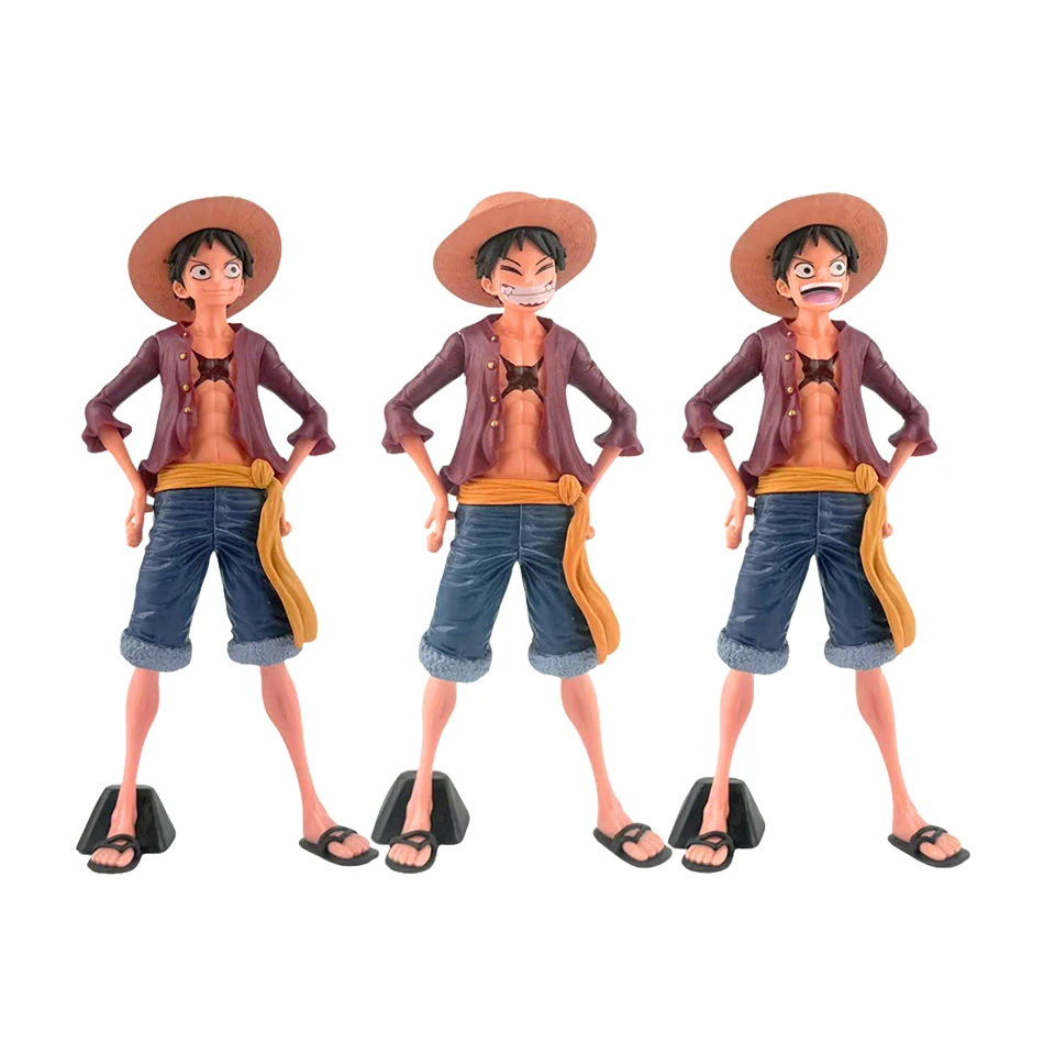 One Piece Luffy Smiley Face Luffy Mengqi D Luffy Face Changing Luffy Handmade PVC Model Ornament Christmas Decoration Gift Toys