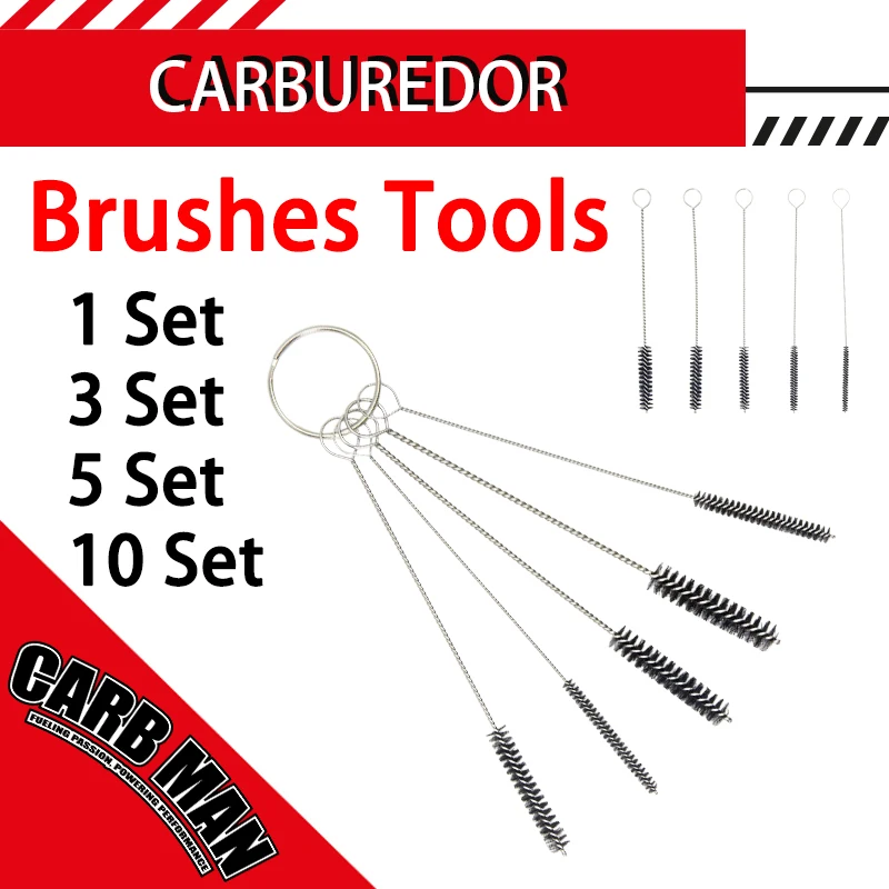 1/3/5/10 Pcs Cleaning Brushes Cleaner Tools Set For Automobile Motorcycle Carburetor Jet Nozzle Clean Spray ATV Welder Chainsaw