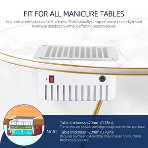 جامع غبار الأظافر المدمج الاحترافي ، مكنسة كهربائية للأظافر المكتبية ، مكتب مانيكير أظافر جل ، مروحة عادم مع فلتر أفضل 12 مسدسات جل مبيعا - رقم 6
