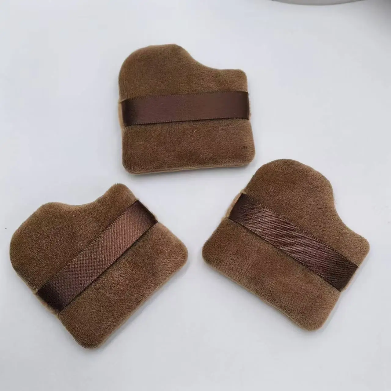 Chocolate Biscuit Makeup Sponge Travel Set(6pc) - Bouncy Q-Texture Air Cushion  Mini Thumb Concealer Finger Puff, cosmetic tools