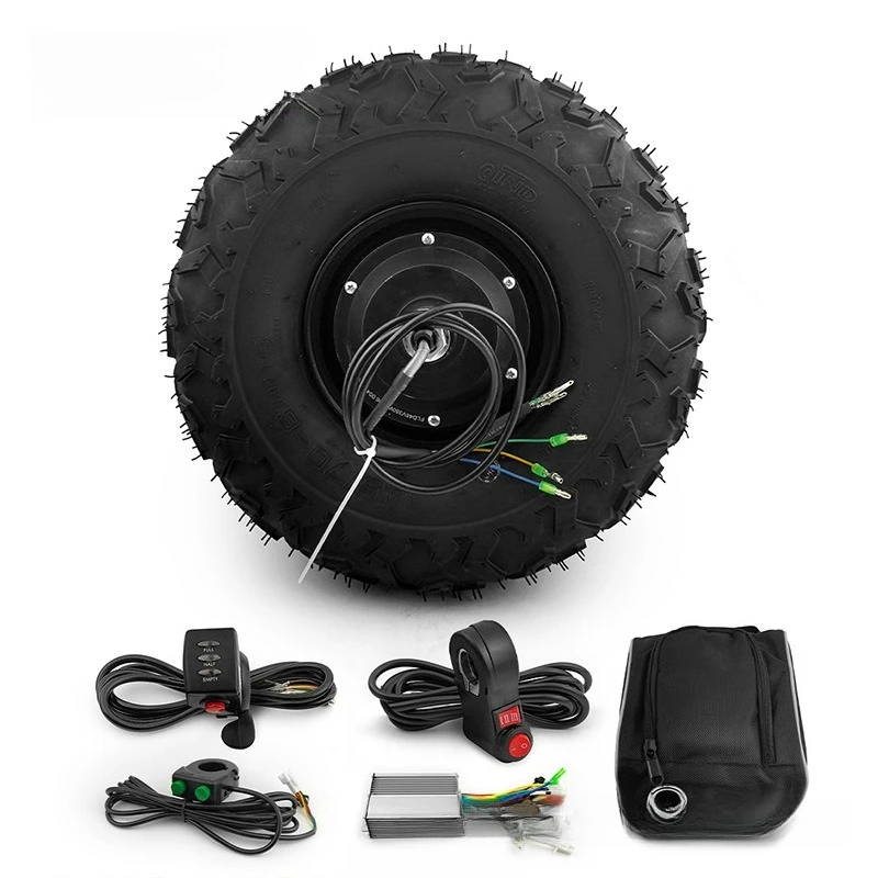 

14.5 inch 350W brushless gear hub motor with off-road tires for electric trolley wheelbarrow