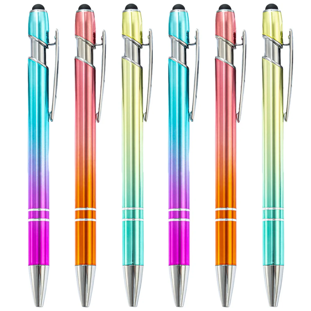 

6Pcs Adorable Writing Pens Daily Use Office Ballpoint Portable Student Exam Essential Smooth Fashionable Pens Office Writing Pen