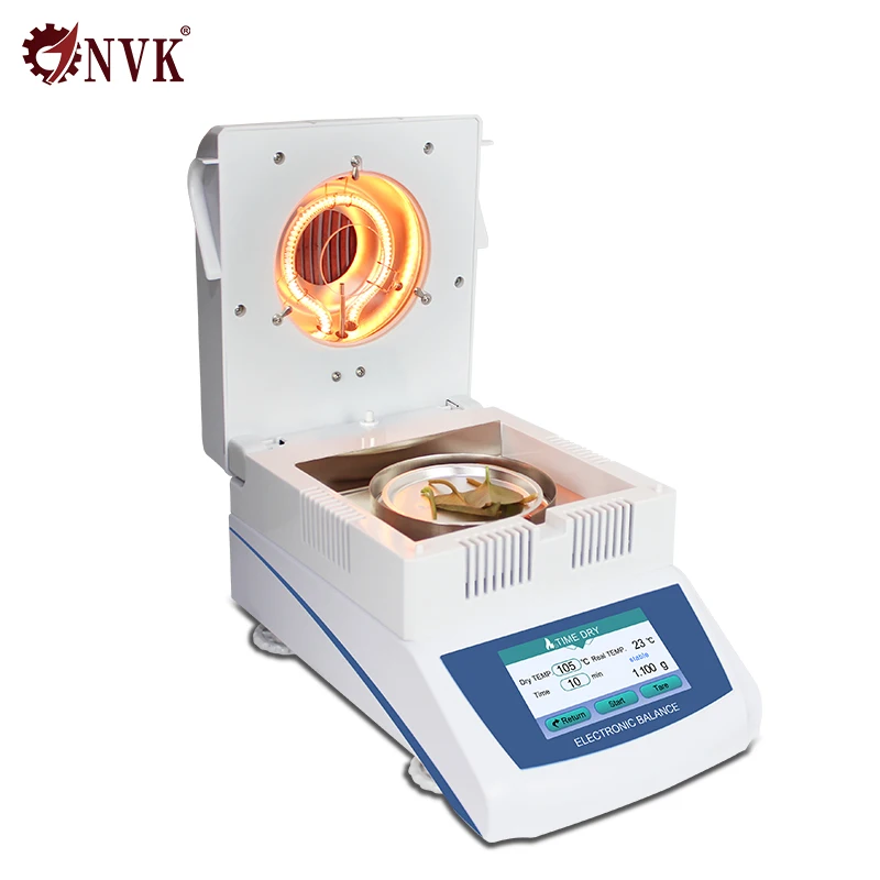 2026 hot NVK Stainless Steel Grain Moisture Meter Tester Touch Screen LCD Cocoa/Paper/Flour/Honey/Corn Laboratory Use 50g 0.001g