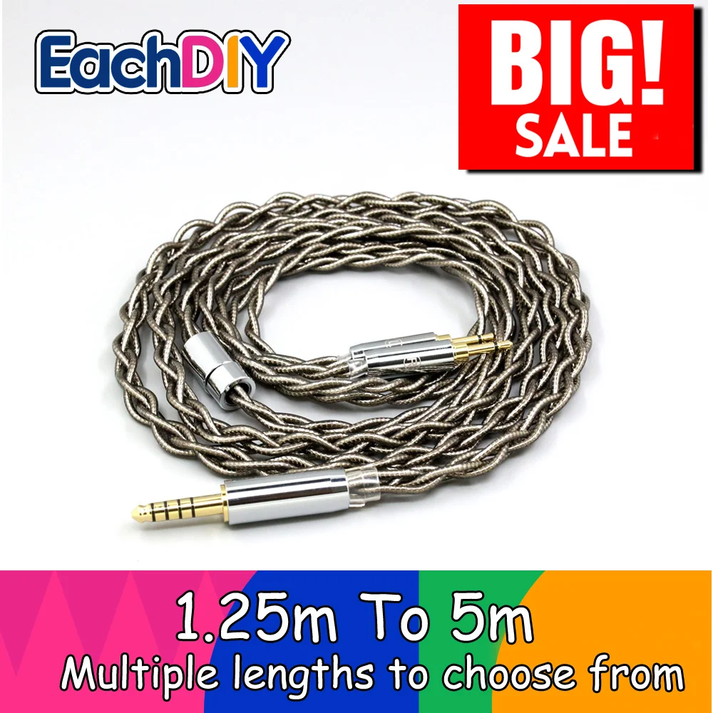 Cable para auriculares de plata pura al 99% con paladio y grafeno dorado para Ultrasone Tribute7 pro t7 GOLDPLANAR GL600 GL1000C GL400 LN008213