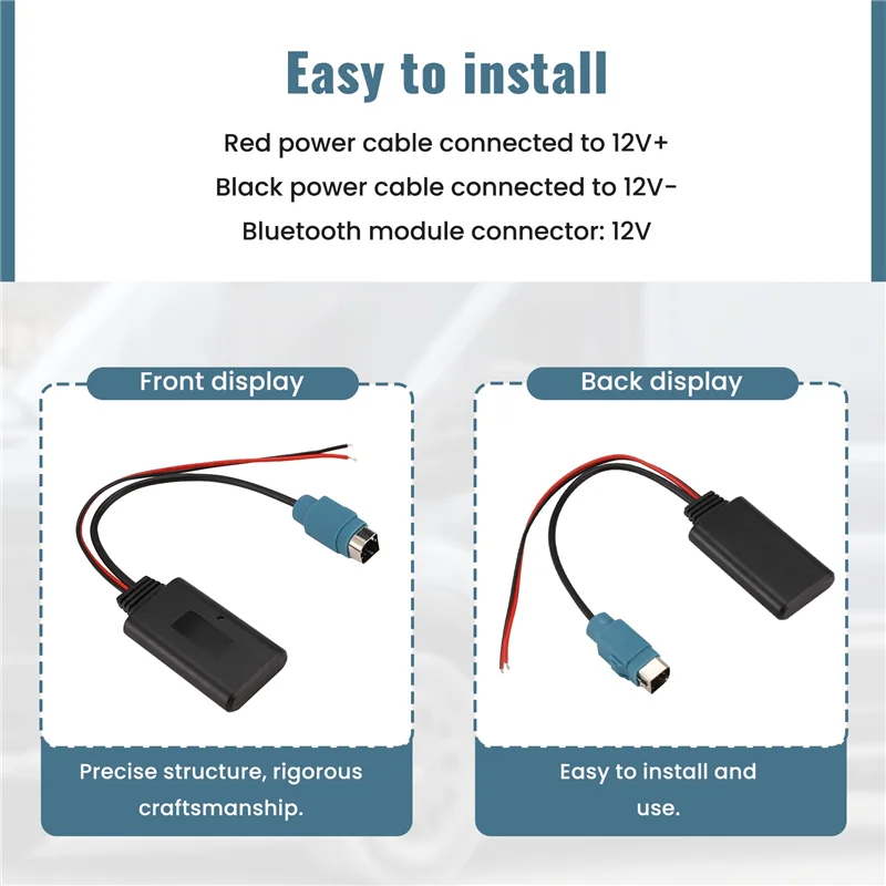 A09E-Car وحدة بلوتوث محول الموسيقى Aux كابل الصوت ل جبال الألب CDE-W203ri IDA X303 X305 X301 KCE-237B