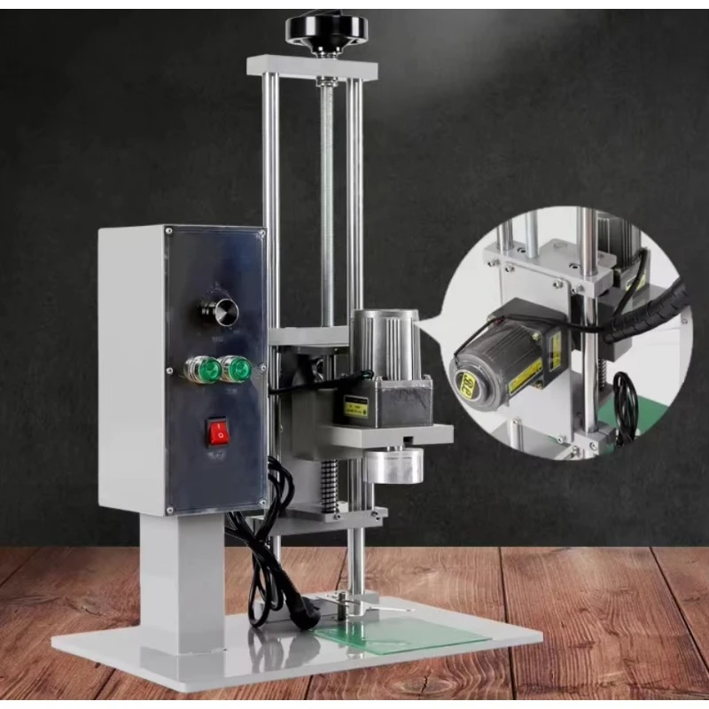 Factory Sale Manual Semi Automatic Glass Olive Oil Wine Water Aluminium Bottle Lid Screw Sealer Sealing Capping Machine