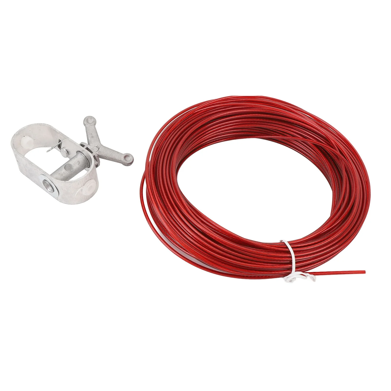 Pool Cover Cable and Winch Kit 100FT Galvanized Wire Heavy Duty Spring Loaded Ratchet for Above Ground Swimming Pool Winter