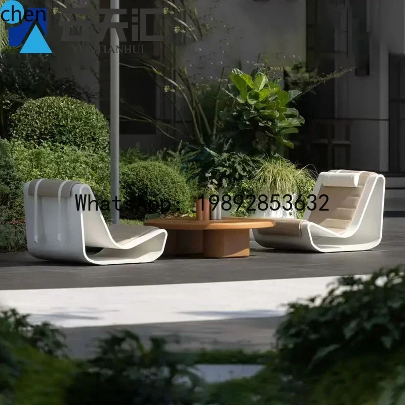 outdoor sofa leisure chair furniture creative special-shaped hotel armrest single chair sample single sofa