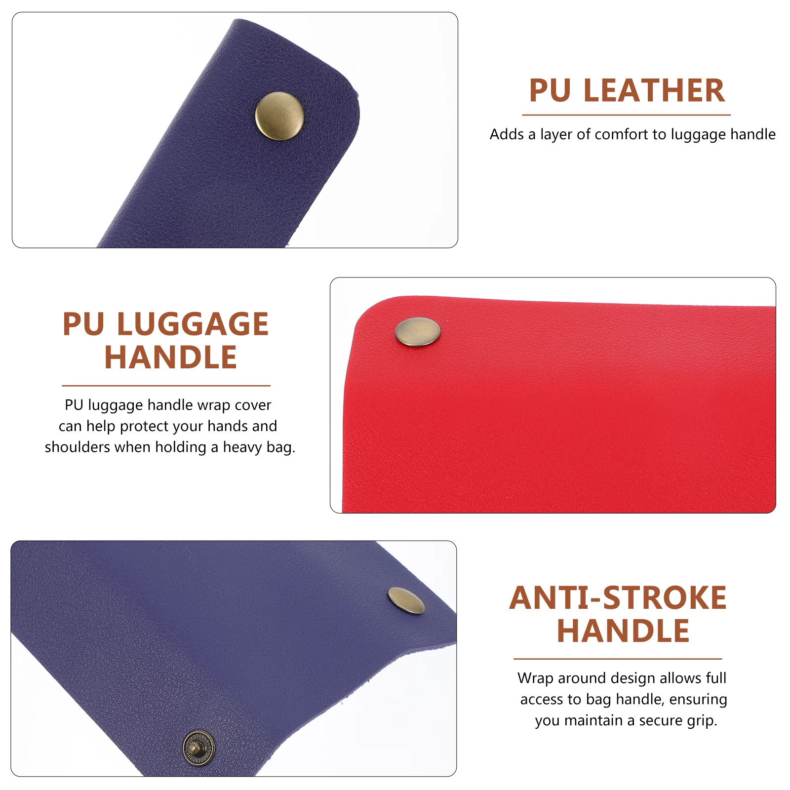 

2 Pcs Suitcase Handle Cover Luggage Strap Bag Wrap Messenger Wraps Identifier Handles