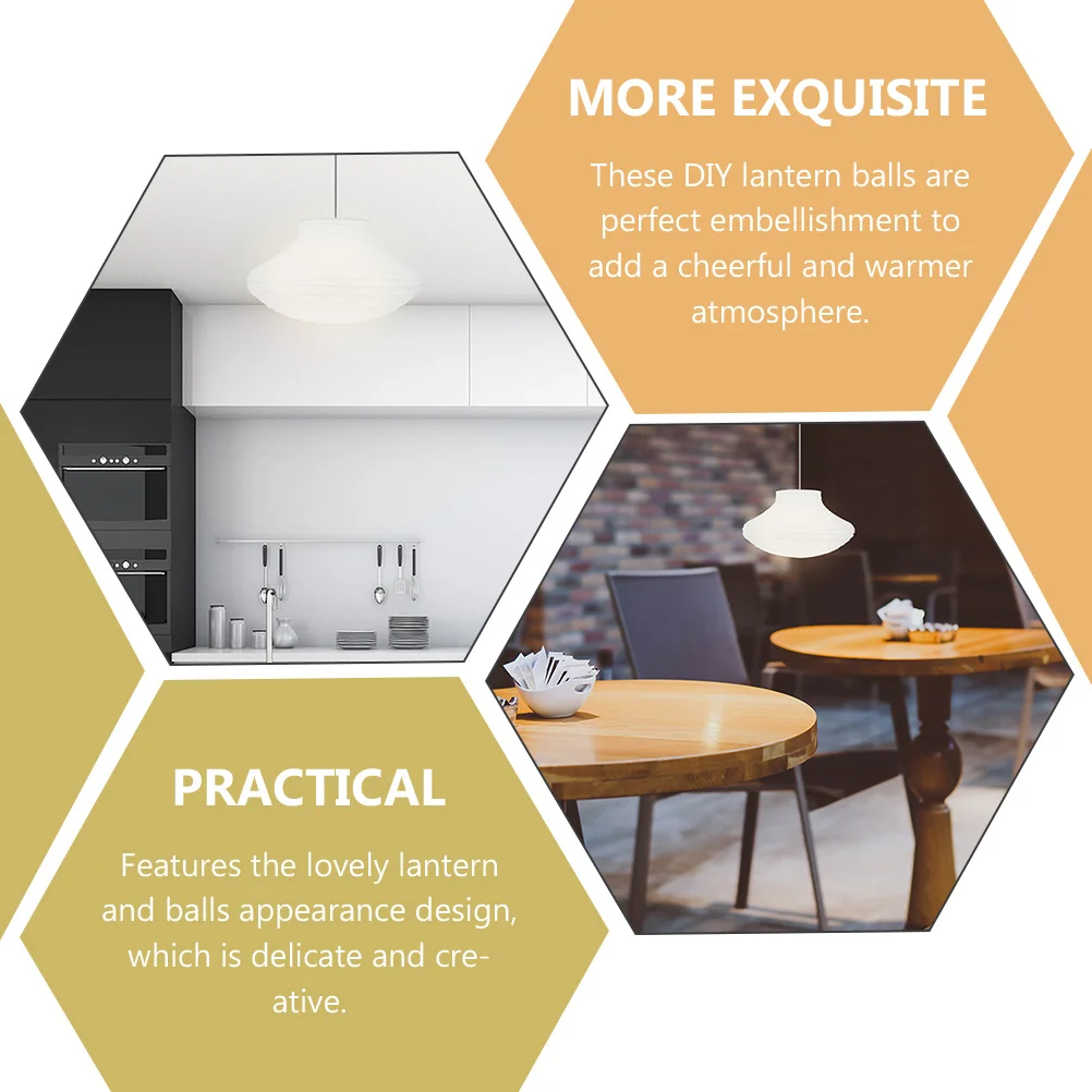 空飛ぶ円盤の形をした装飾的なランタンボール、子供の誕生日、結婚式、ポンポンのためのDIYポンポン