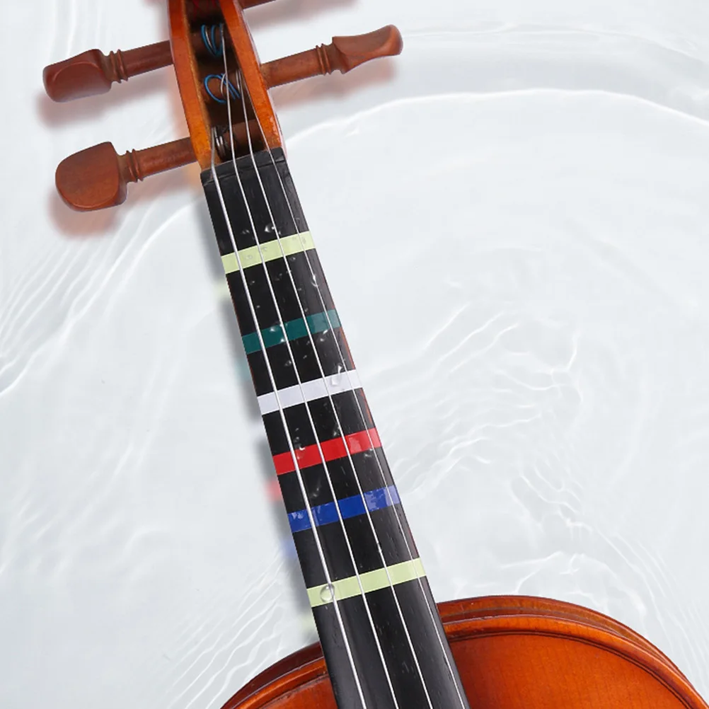 

6 Pcs Fingerboard Stickers Colorful Position Tapes for Beginners Violin Finger Guide Tape Cello Accessories PVC Guide Labels