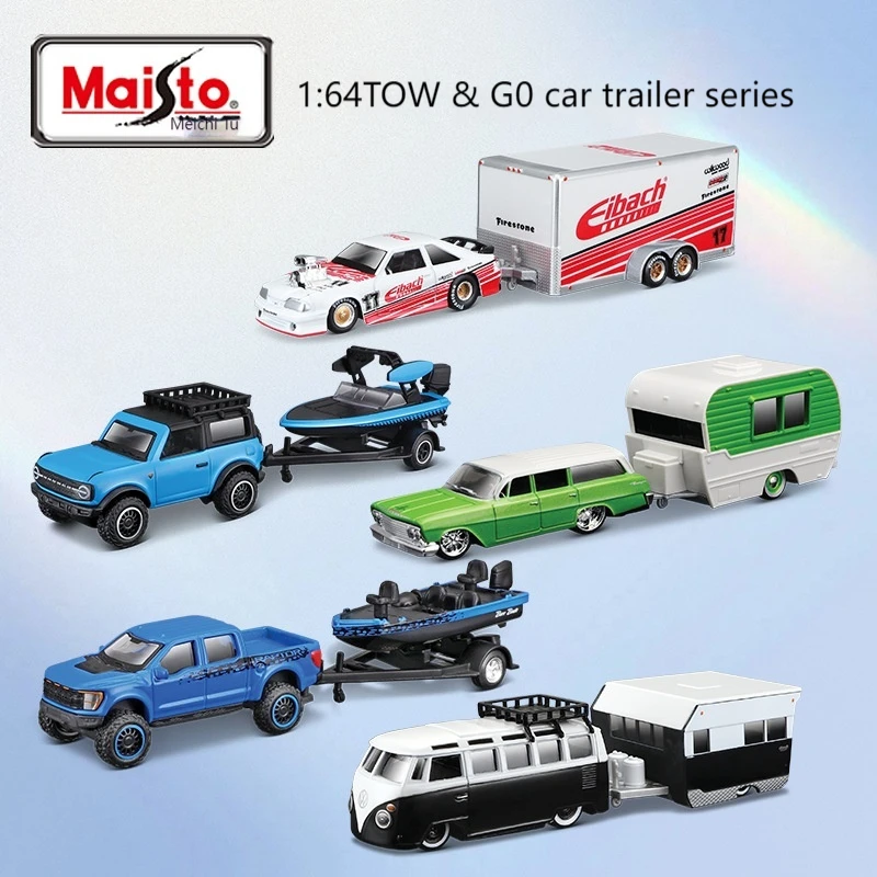 Hot Sell 1:64 Maisto Die Casting Alloy Car Model Transport Vehicle Trailer Model Collection Decoration Car Model Children Gift