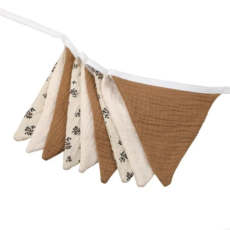 CORB Soft and Colorful Flags Garlands Triangle Shaped Bunting Banners Baby Showers