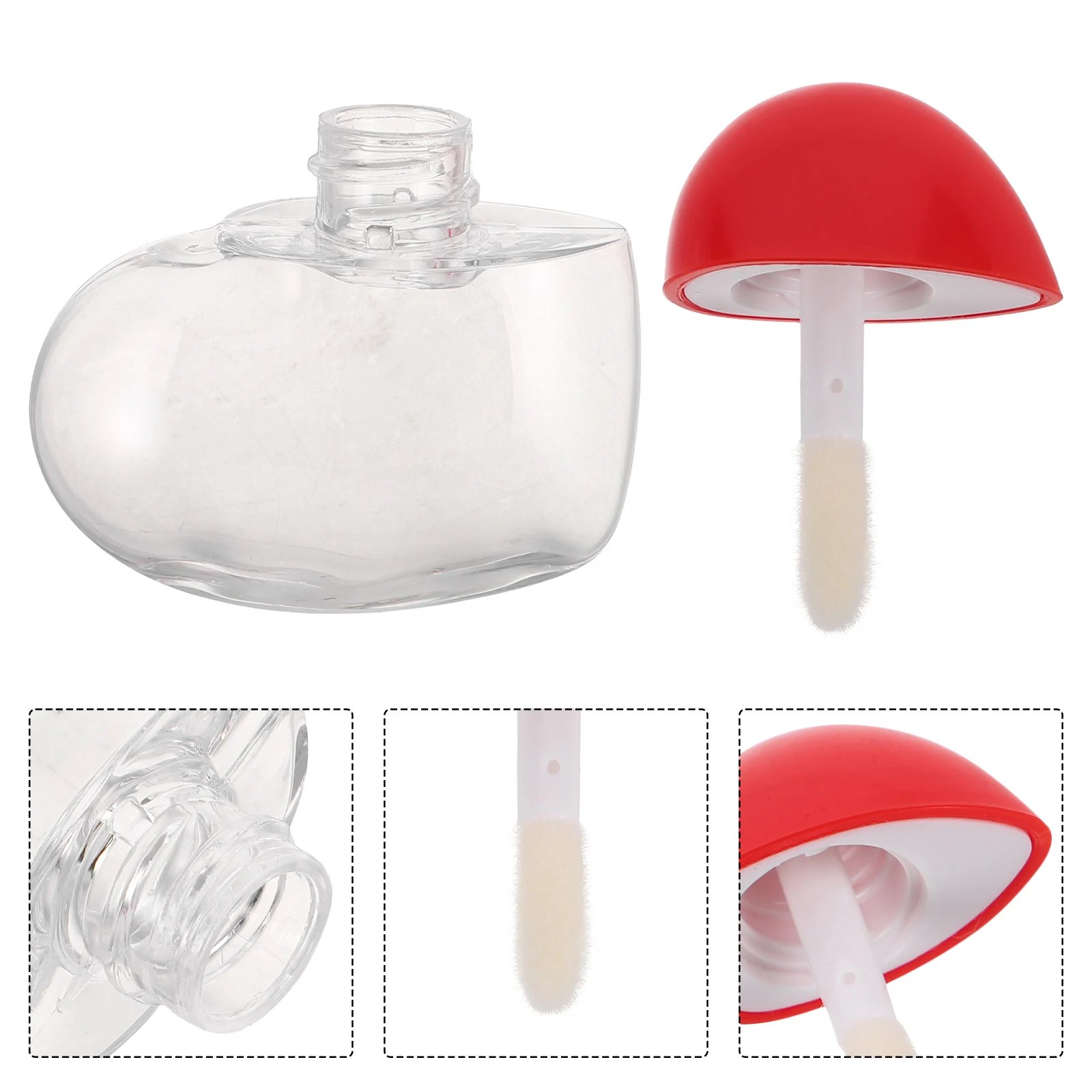 

4pcs Tubes Diy Gloss Glaze Bottle Cute Portable Mini Storage Refillable Lip Oil Vials Reusable Capsule Manual For