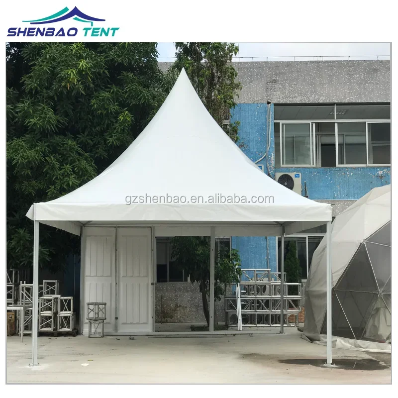 Outdoor waterproof luxury pagoda gazebo tents pvc white wedding party camping event tents  6x3M