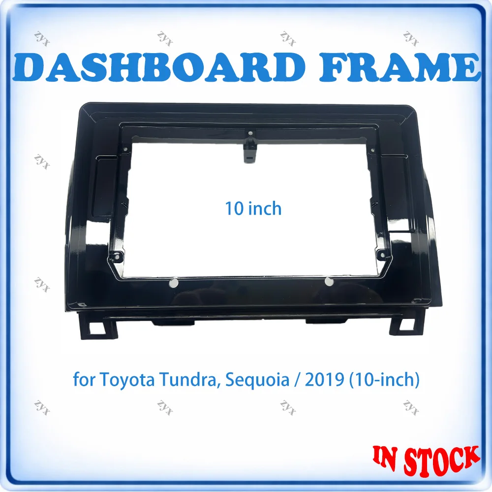 Car Radio Fascia Frame For Toyota Tundra & Sequoia 2019 10 inch Stereo With Canbus Decoder & Wiring Harness