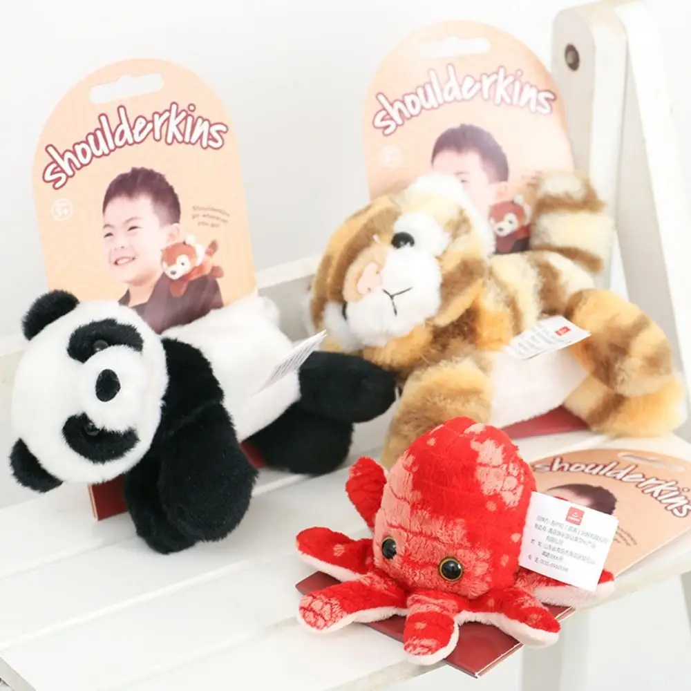 Pulpo de dibujos animados/animales de tigre juguetes de peluche magnéticos pueden soportar el hombro muñecos de peluche de dibujos animados regalos para niños Panda mapache