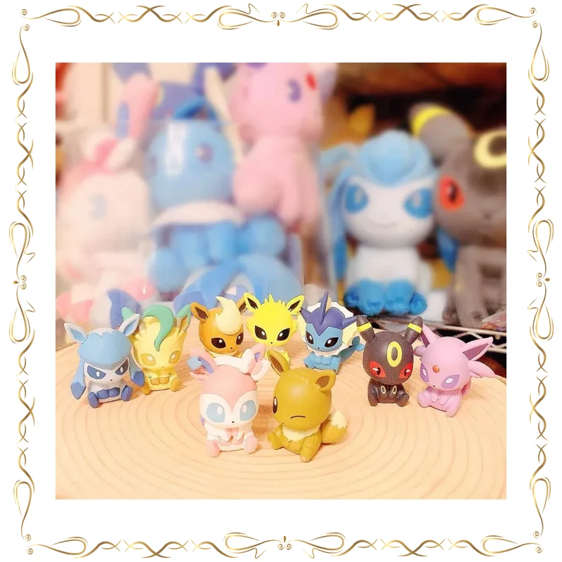 

Gashapon Pokémon Eeveelution Eevee Vaporeon Mini Anime Doll Kawaii Desktop Collection Ornament Action Figure Model Toys