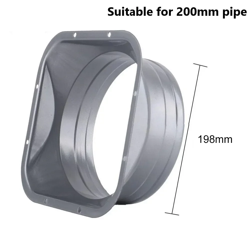 Tuyau rond de ventilation d'air avec siège en métal, tube de 4 à 10 pouces, connecteur de tuyau, conduit d'accès, système d'air frais, matériel d'aération