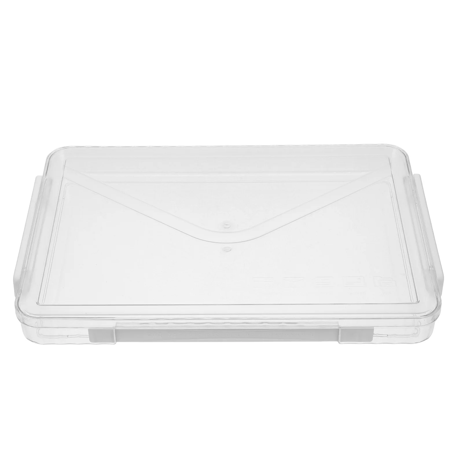 

Clear Pet Document Storage Box Portable File Organizer with Handle Waterproof Plastic Document Case for Papers