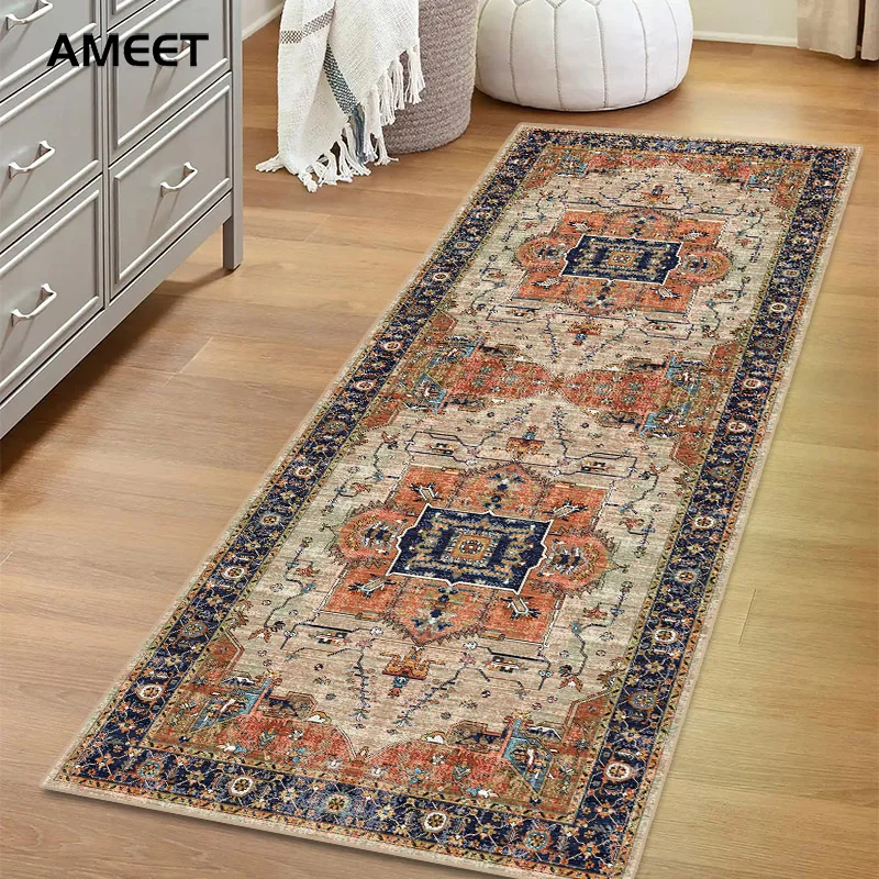 

Длинные ковры для прихожей на метры Этнический персидский стиль Коридор Коридор Ковер Холл Кухня Коврик Спальня Ковер Нестандартный размер