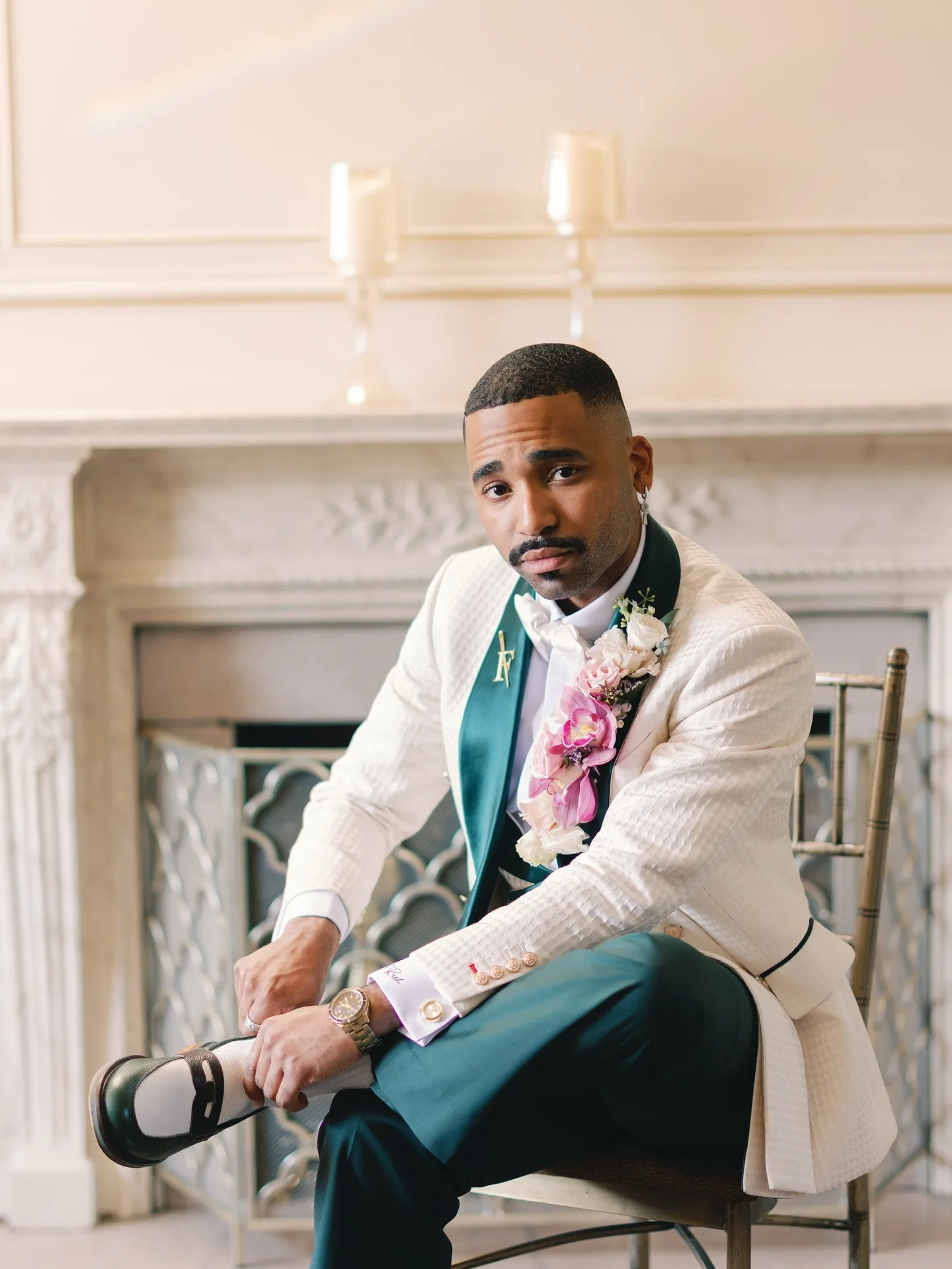 Semplici abiti da sposa jacquard per lo sposo scialle bavero doppio petto smoking 2 pezzi giacca pantaloni affari festa di ballo personalizzato