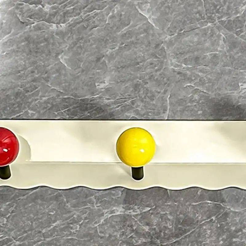 Perchero con riel para montaje en pared, ganchos para el baño, estante de almacenamiento resistente, colgador de toallas decorativo para entrada, dormitorio y sala de estar