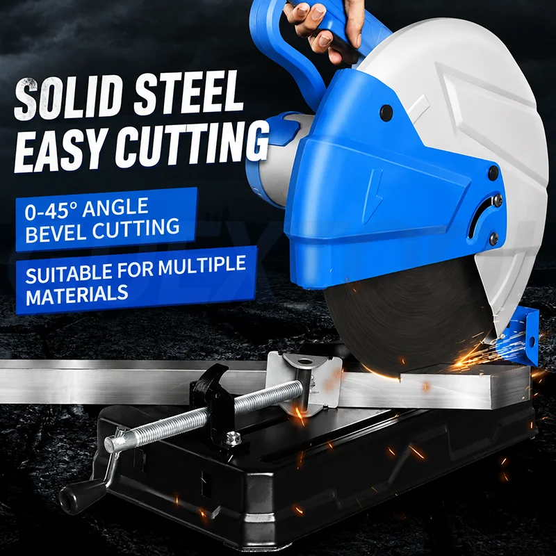 Electric Profile Cutting Machine High Precision Metal Chop Saw Powerful Motor Durable Benchtop Cut Off Tool
