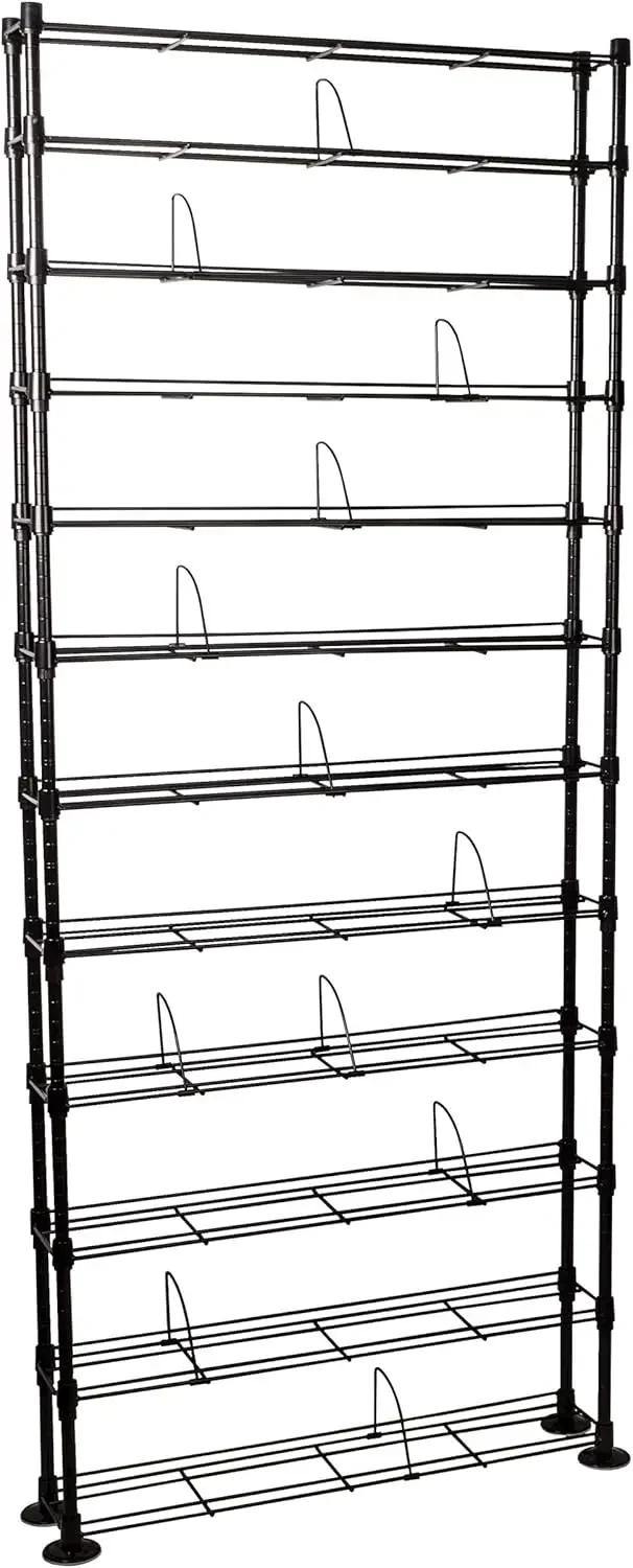 Atlantic 12 Tier Shelving - Heavy Gauge Steel Wire Shelving for 864 CD/450 DVD/Blu-Ray/Games in Gunmetal,38408071